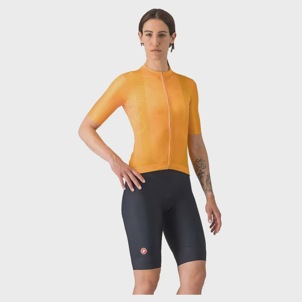 A rider in a Castelli Prima jersey and bibshorts — cycling clothing at Hout Bay Cycle Co